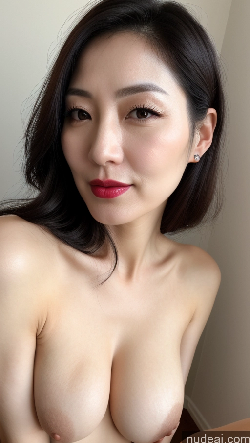 related ai porn images free for Woman One Perfect Boobs Beautiful Lipstick Fairer Skin 40s Black Hair Korean Close-up View