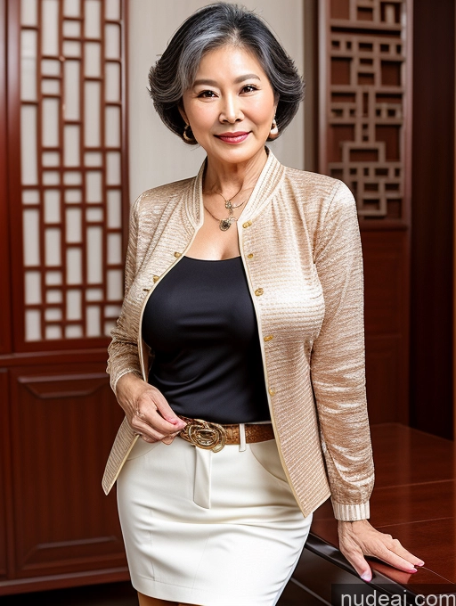 related ai porn images free for Milf Perfect Boobs Beautiful 70s Chinese Blouse Casual Jacket Professor Stylish Sweater Cleavage Detailed