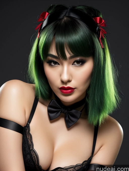 related ai porn images free for Japanese Green Hair Pouting Lips 40s Woman Lipstick Thick Pubic Hair Chubby 3d Seductive Side View Bow Tie Choker Mesh Spreading Legs