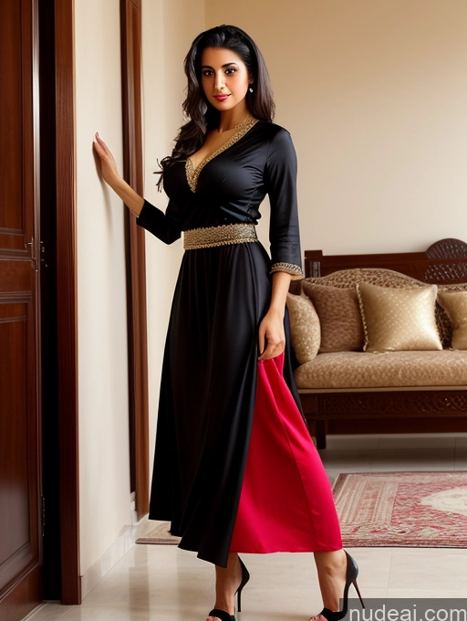 related ai porn images free for Woman One Busty Short Skinny 30s Seductive Black Hair Ponytail Arabic Front View Dress Long Skirt Traditional