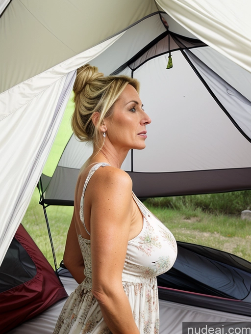 related ai porn images free for One Milf Busty Shocked Blonde Hair Bun Tent Sundress 30s Italian Side View