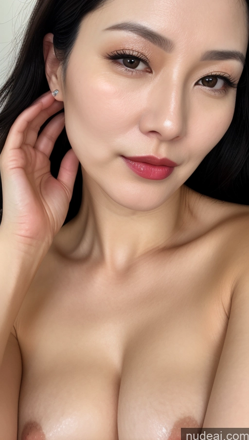 related ai porn images free for Woman One Beautiful Lipstick Fairer Skin 40s Black Hair Korean Close-up View Perfect Boobs