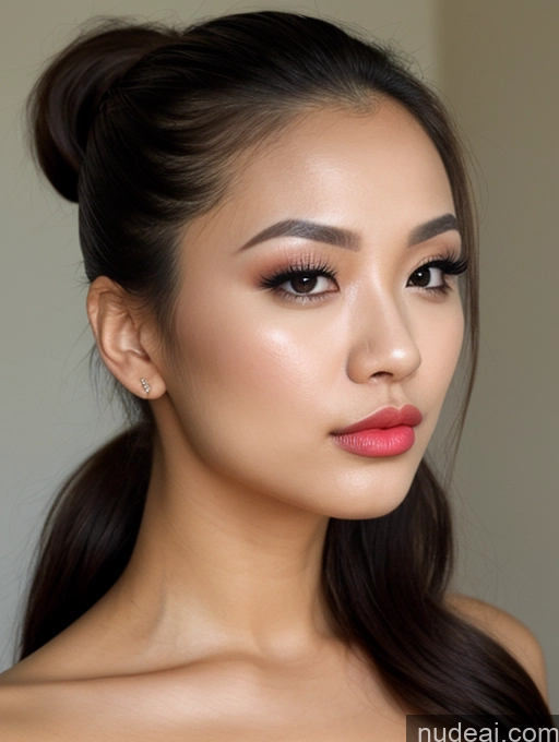 related ai porn images free for Woman One Beautiful Lipstick 20s Pouting Lips Ponytail Close-up View Nude Detailed Thai