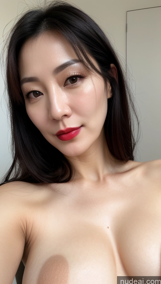 related ai porn images free for Woman One Beautiful Lipstick Fairer Skin 40s Black Hair Korean Close-up View Perfect Boobs