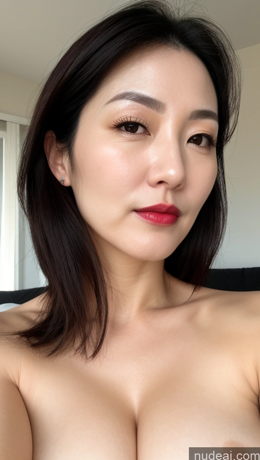 related ai porn images free for Woman One Perfect Boobs Beautiful Lipstick Fairer Skin 40s Black Hair Korean Close-up View