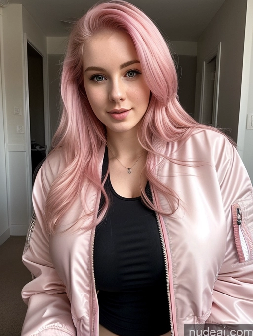 related ai porn images free for Huge Boobs Perfect Boobs Fairer Skin 18 Sexy Face Pink Hair British Long Hair Bomber Jacket