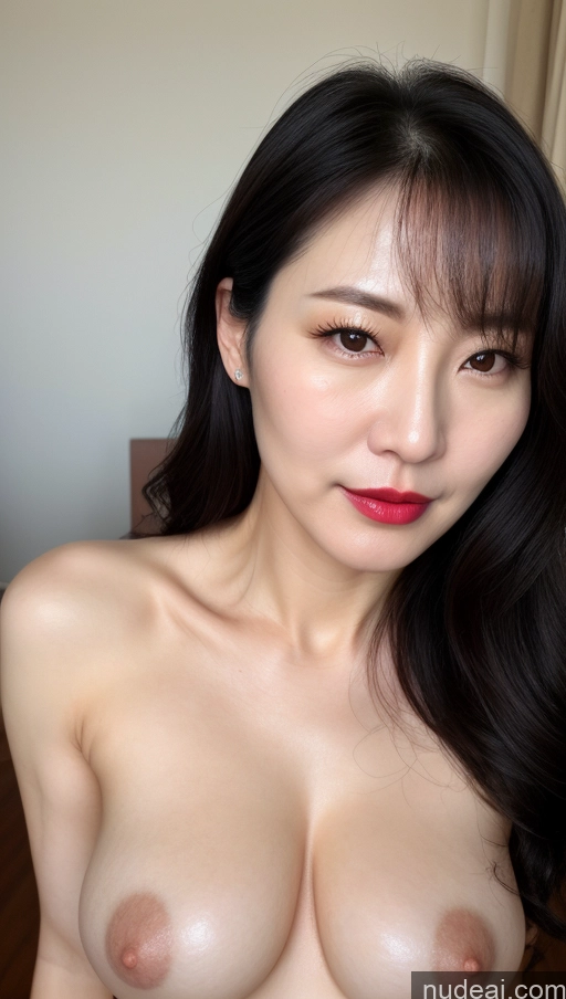related ai porn images free for Woman One Perfect Boobs Beautiful Lipstick Fairer Skin 40s Black Hair Korean Close-up View