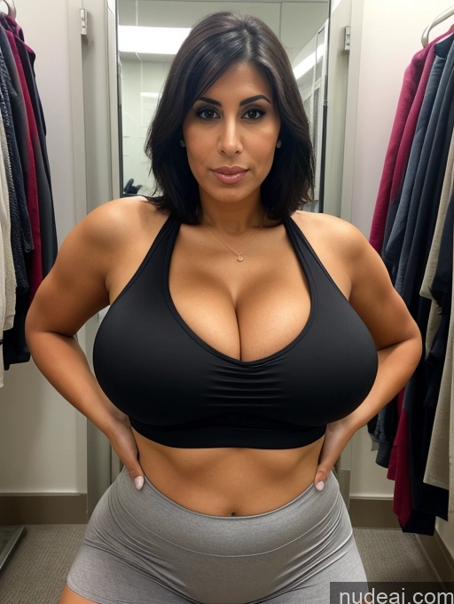 related ai porn images free for Tank Top Pantyhose Spandex Huge Boobs Tall Tanned Skin Tattoos Black Hair Bobcut Front View Cleavage 30s Milf Eating Changing Room Arabic Serious