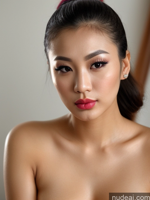 related ai porn images free for Woman One Beautiful Lipstick 20s Pouting Lips Ponytail Thai Nude Close-up View
