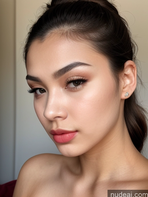 related ai porn images free for Woman One Beautiful Lipstick Pouting Lips Nude Close-up View Ponytail Thai 18