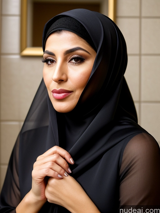 related ai porn images free for Milf One Brunette Long Hair Arabic Bathroom Dark Lighting Pouting Lips Secretary Niqab Satin Shirt Teacher