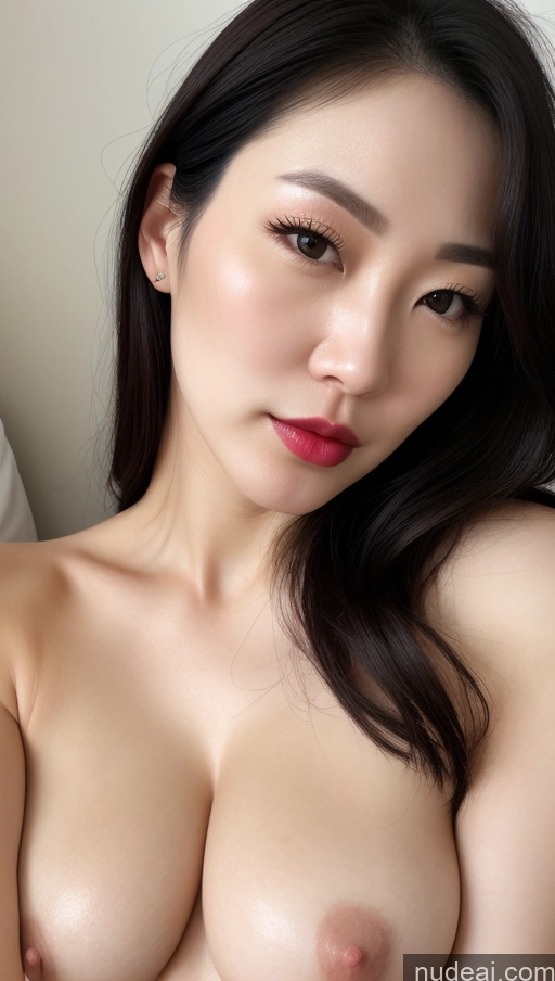 related ai porn images free for Woman One Perfect Boobs Beautiful Lipstick Fairer Skin 30s Black Hair Slicked Korean Close-up View
