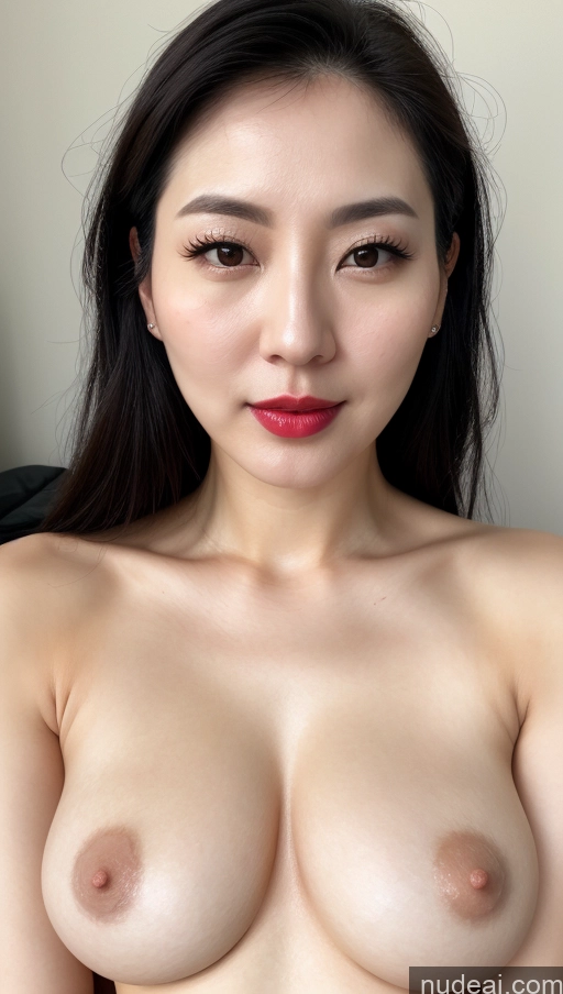 related ai porn images free for Woman One Perfect Boobs Beautiful Lipstick Fairer Skin 30s Black Hair Slicked Korean Close-up View