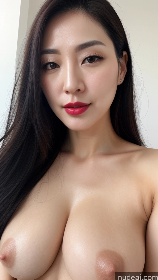 related ai porn images free for Woman One Perfect Boobs Beautiful Lipstick Fairer Skin 30s Black Hair Slicked Korean Close-up View