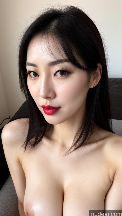 related ai porn images free for Woman One Perfect Boobs Beautiful Lipstick Fairer Skin 30s Black Hair Slicked Korean Close-up View