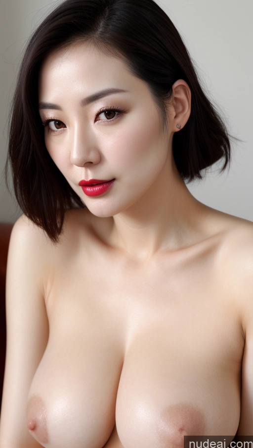 related ai porn images free for Woman One Perfect Boobs Beautiful Lipstick Fairer Skin 30s Black Hair Slicked Korean Close-up View