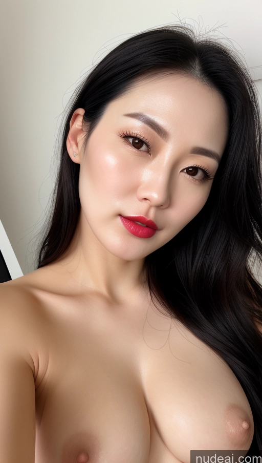 related ai porn images free for Woman One Perfect Boobs Beautiful Lipstick Fairer Skin 30s Black Hair Slicked Korean Close-up View