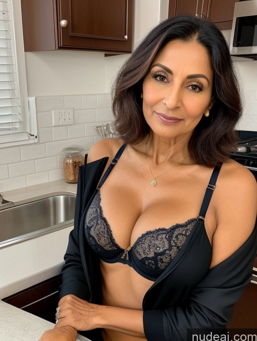 related ai porn images free for Milf Two Perfect Boobs Beautiful Perfect Body Dark Skin Bobcut Arabic Kitchen Bra Jacket Professor Stylish Suit Cleavage Detailed Sexy Face 70s