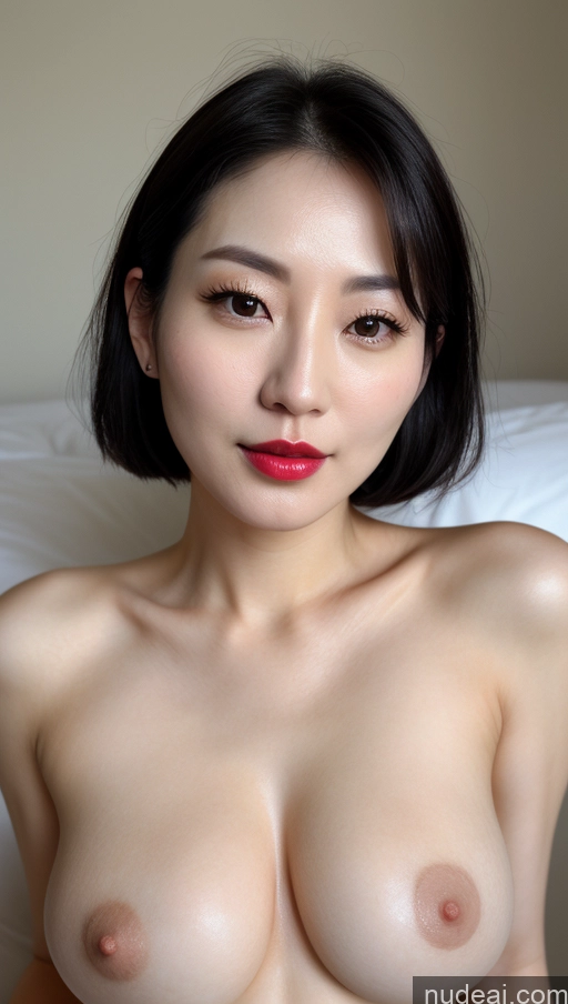 related ai porn images free for Woman One Perfect Boobs Beautiful Lipstick Fairer Skin 30s Black Hair Slicked Korean Close-up View