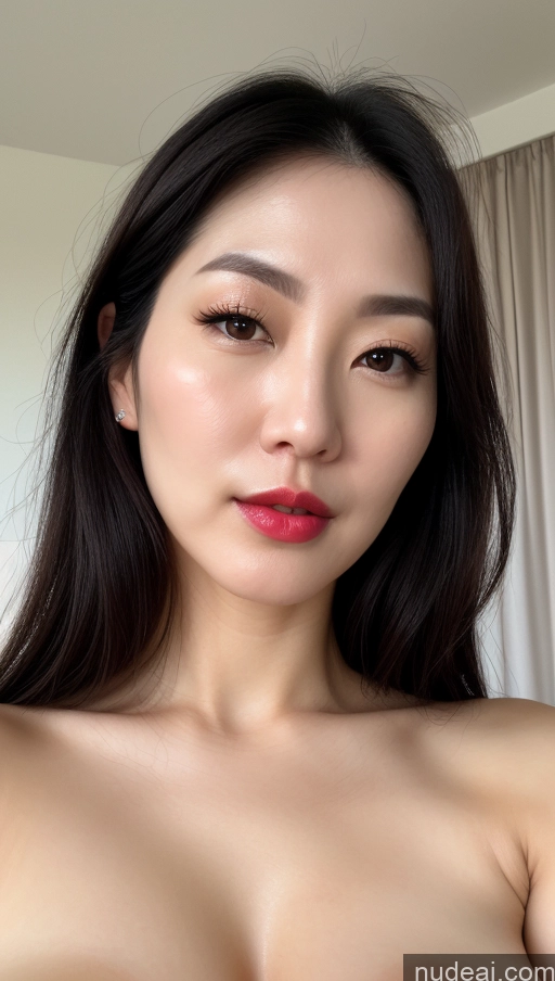 related ai porn images free for Woman One Perfect Boobs Beautiful Lipstick Fairer Skin 30s Black Hair Slicked Korean Close-up View