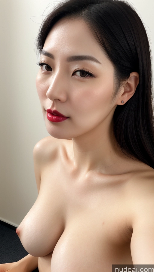 related ai porn images free for Woman One Perfect Boobs Beautiful Lipstick Fairer Skin 30s Black Hair Slicked Korean Close-up View