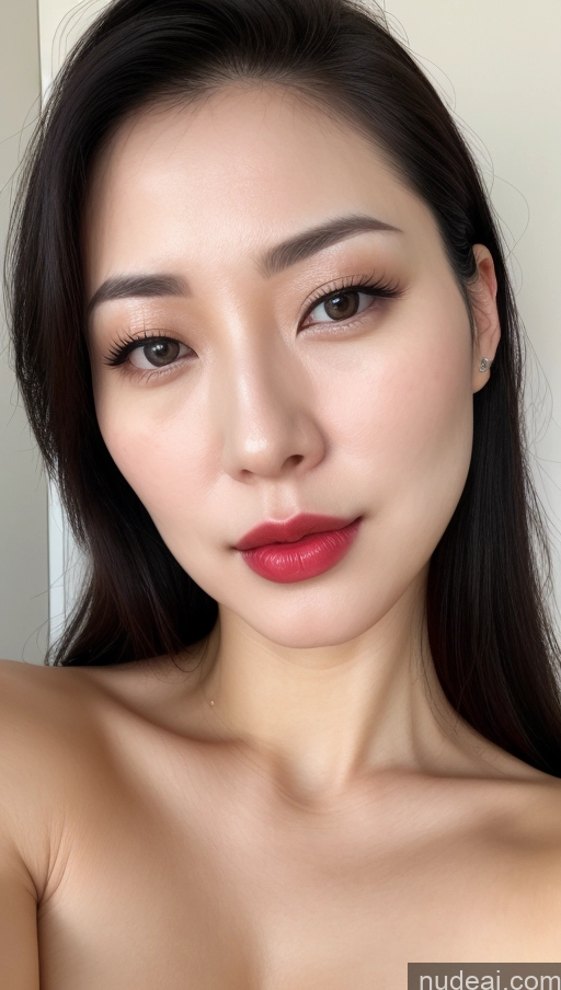 related ai porn images free for Woman One Perfect Boobs Beautiful Lipstick Fairer Skin 30s Black Hair Slicked Korean Close-up View