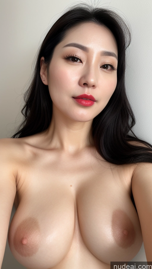 related ai porn images free for Woman One Perfect Boobs Beautiful Lipstick Fairer Skin 30s Black Hair Slicked Korean Close-up View