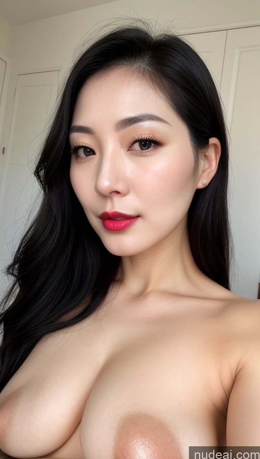 related ai porn images free for Woman One Perfect Boobs Beautiful Lipstick Fairer Skin 30s Black Hair Slicked Korean Close-up View