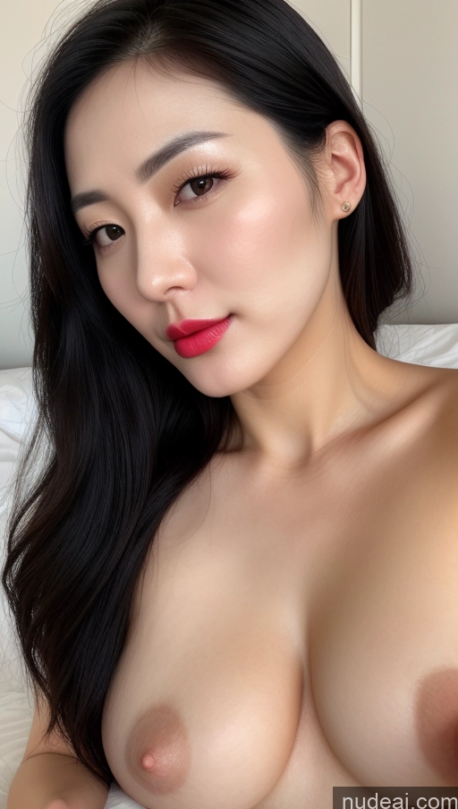related ai porn images free for Woman One Perfect Boobs Beautiful Lipstick Fairer Skin 30s Black Hair Slicked Korean Close-up View