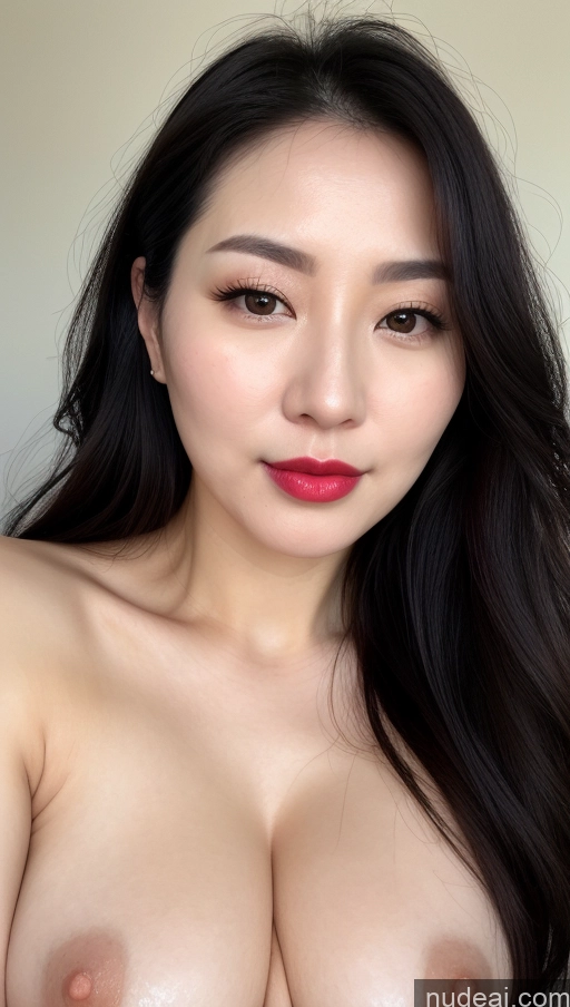 related ai porn images free for Woman One Perfect Boobs Beautiful Lipstick Fairer Skin 30s Black Hair Slicked Korean Close-up View