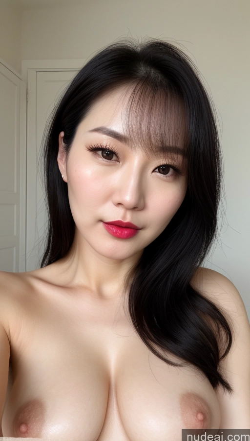 related ai porn images free for Woman One Perfect Boobs Beautiful Lipstick Fairer Skin 30s Black Hair Slicked Korean Close-up View
