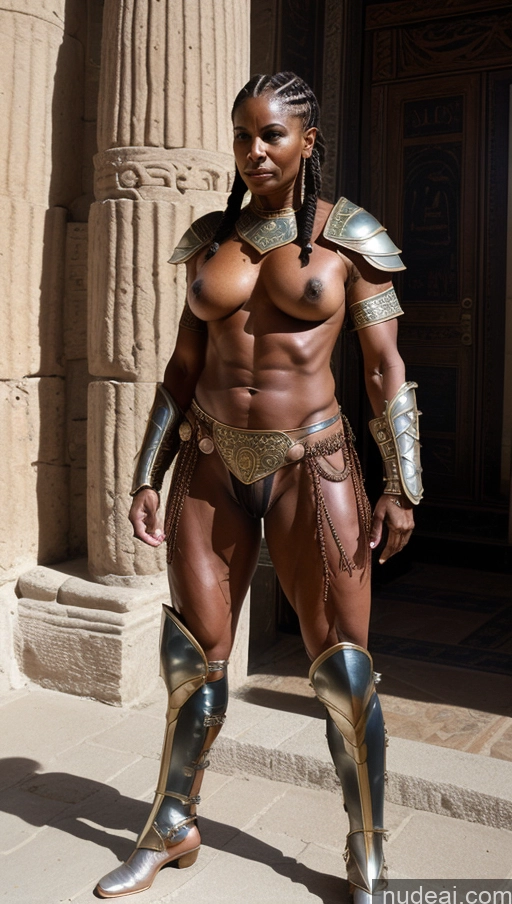 related ai porn images free for Milf Muscular Abs Dark Skin Nude Pubic Hair Roman Tattoos Egyptian Braided Sci-fi Armor 50s