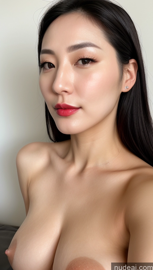 related ai porn images free for Woman One Perfect Boobs Beautiful Lipstick Fairer Skin 30s Black Hair Slicked Korean Close-up View