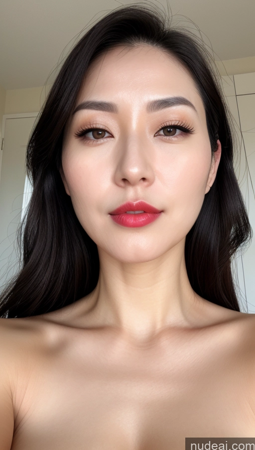 related ai porn images free for Woman One Perfect Boobs Beautiful Lipstick Fairer Skin 30s Black Hair Slicked Korean Close-up View
