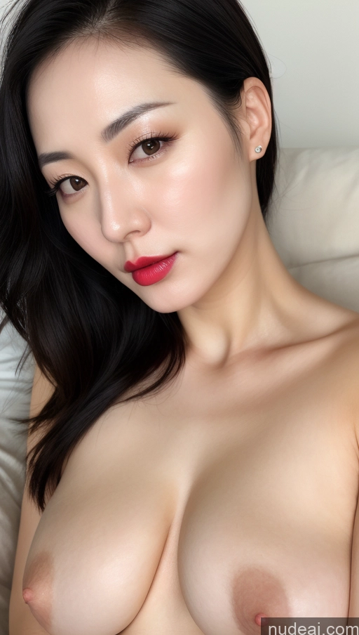 related ai porn images free for Woman One Perfect Boobs Beautiful Lipstick Fairer Skin 30s Black Hair Slicked Korean Close-up View