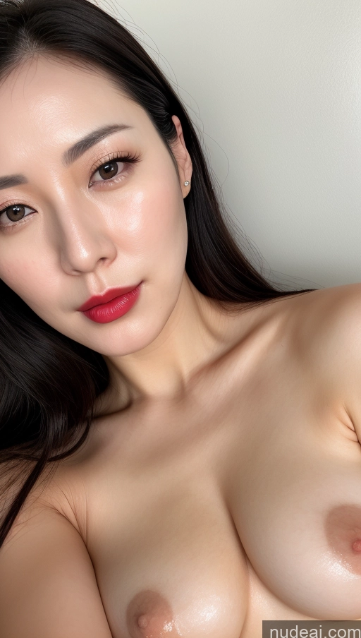 related ai porn images free for Woman One Perfect Boobs Beautiful Lipstick Fairer Skin 30s Black Hair Slicked Korean Close-up View