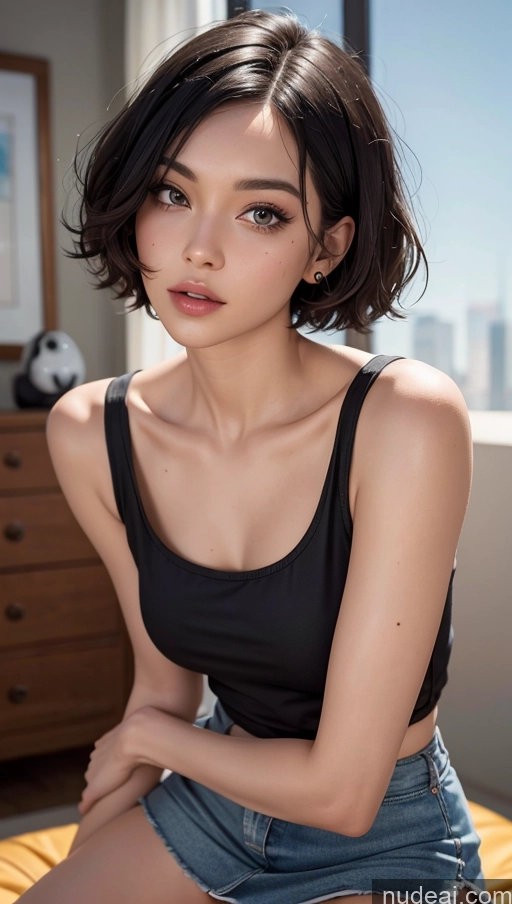 related ai porn images free for Close-up View Short Hair Mini Skirt