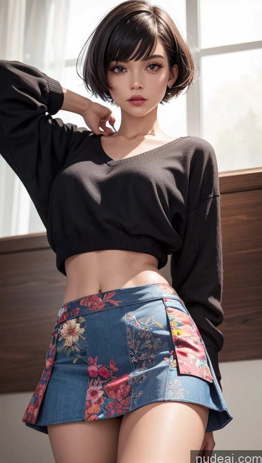 related ai porn images free for Close-up View Short Hair Mini Skirt