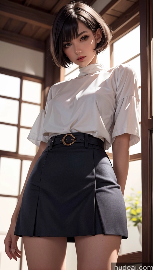 related ai porn images free for Close-up View Short Hair Micro Skirt