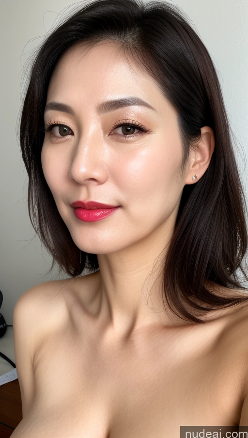 related ai porn images free for Woman One Perfect Boobs Beautiful Lipstick Fairer Skin Black Hair Korean Close-up View 40s
