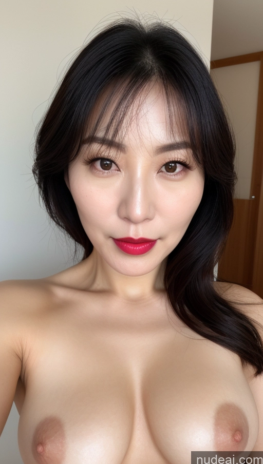related ai porn images free for Woman One Perfect Boobs Beautiful Lipstick Fairer Skin Black Hair Korean Close-up View 40s