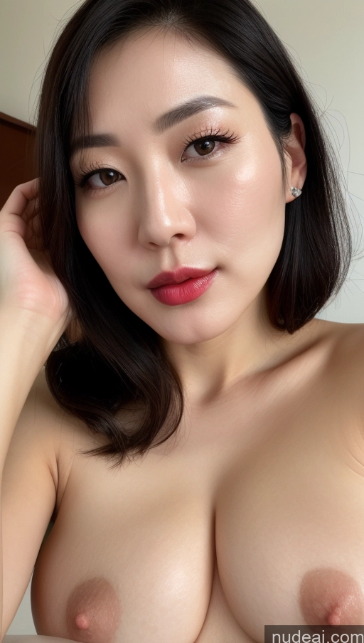 related ai porn images free for Woman One Perfect Boobs Beautiful Lipstick Fairer Skin 30s Black Hair Slicked Korean Close-up View