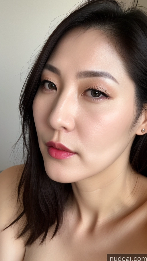related ai porn images free for Woman One Perfect Boobs Beautiful Lipstick Fairer Skin Black Hair Korean Close-up View 40s Slicked
