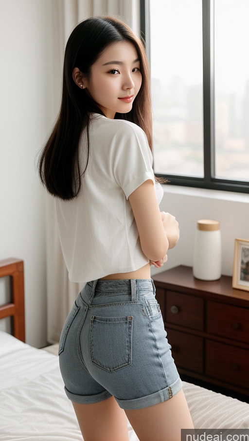 related ai porn images free for Woman One Small Tits Beautiful Small Ass 18 Black Hair Chinese 90s Detailed Bedroom Shirt