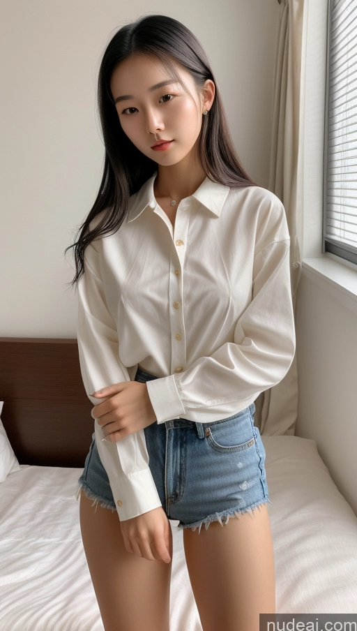 related ai porn images free for Woman One Small Tits Beautiful Small Ass 18 Black Hair Chinese 90s Detailed Bedroom Shirt