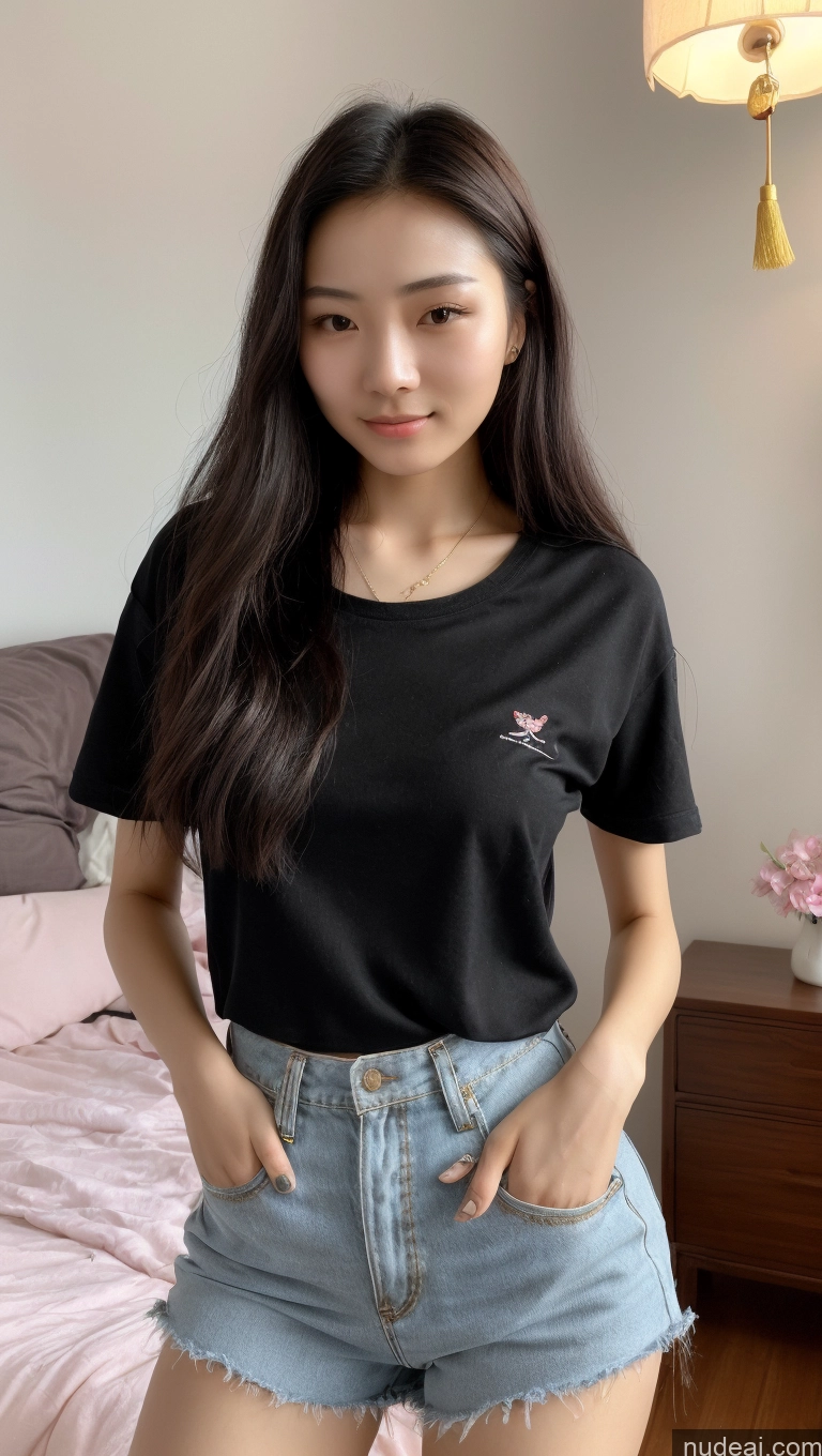 related ai porn images free for Woman One Small Tits Beautiful Small Ass 18 Black Hair Chinese 90s Detailed Bedroom Shirt