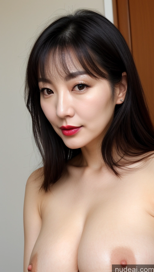 related ai porn images free for Woman One Perfect Boobs Beautiful Lipstick Fairer Skin Black Hair Korean Close-up View 40s