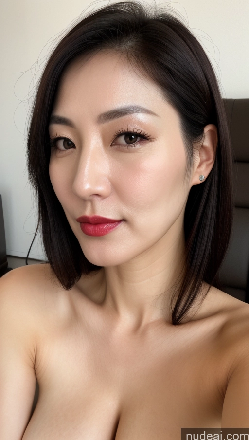 related ai porn images free for Woman One Perfect Boobs Beautiful Lipstick Fairer Skin Black Hair Korean Close-up View 40s