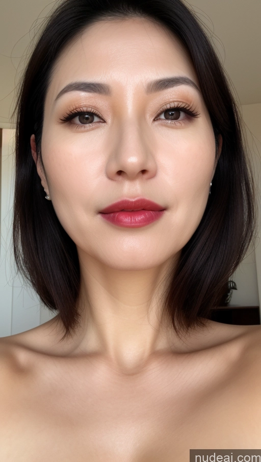related ai porn images free for Woman One Perfect Boobs Beautiful Lipstick Fairer Skin Black Hair Korean Close-up View 40s