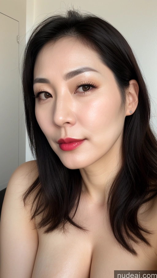 related ai porn images free for Woman One Perfect Boobs Beautiful Lipstick Fairer Skin Black Hair Korean Close-up View 40s
